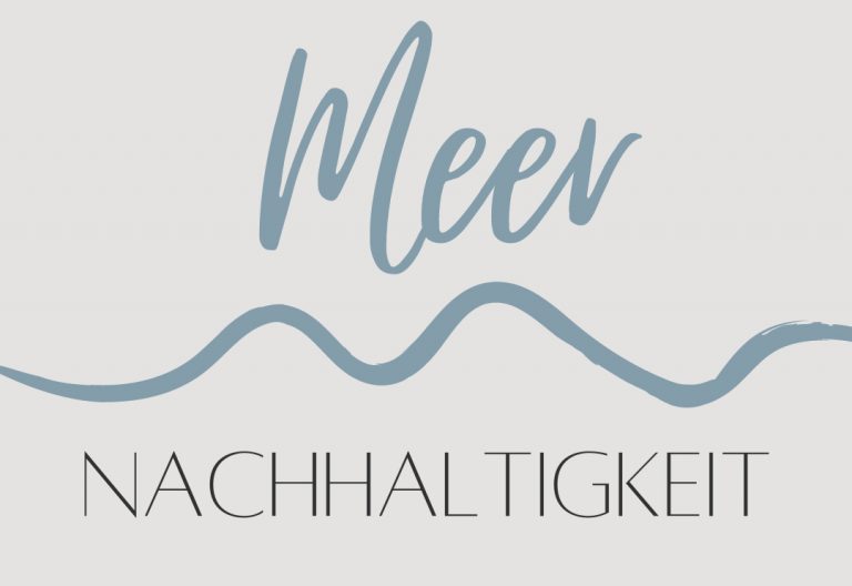 Blau-graues Logo mit dem Text "Meernachhaltigkeit"