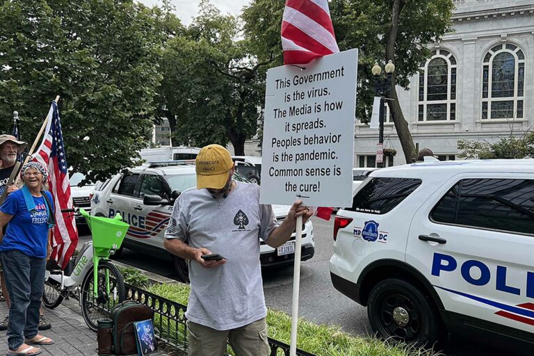 Gegendemonstration von Trump-Fans.