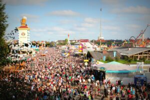 Luftbild vom Oktoberfest