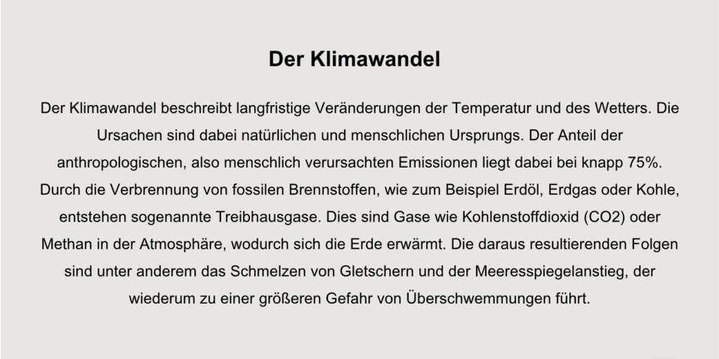 Definition von Klimawandel