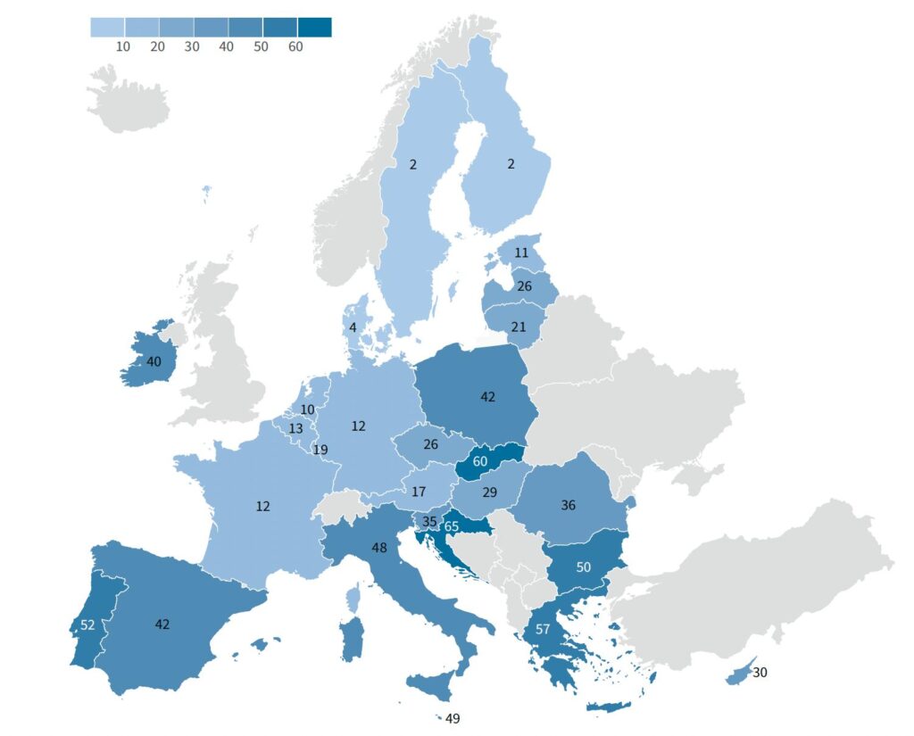 Proportion of 25 to 34-year-olds in employment who still live with their parents has risen across the EU from 24 percent in 2017, Source: Becoming adults: Young people in a post-pandemic world, European Foundation for the Improvement of Living and Working Conditions, Statistik